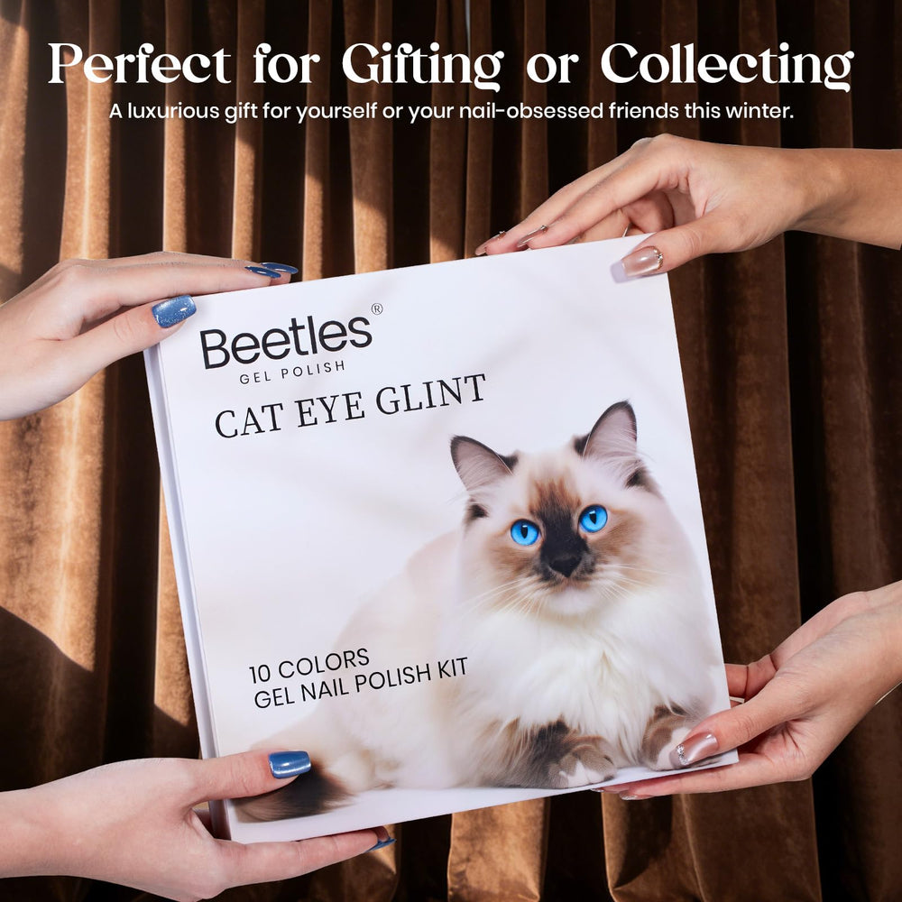 Beetles Esmalte Ojo de Gato azul oscuro con efecto magnético