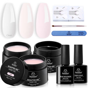 Beetles Builder Gel Transparente: crea extensiones limpias con acabado claro y duradero.