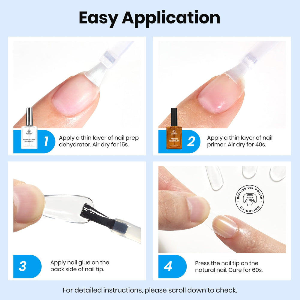 Beetles Deshidratante Uñas Proteína, resultados duraderos para gel y acrílico.