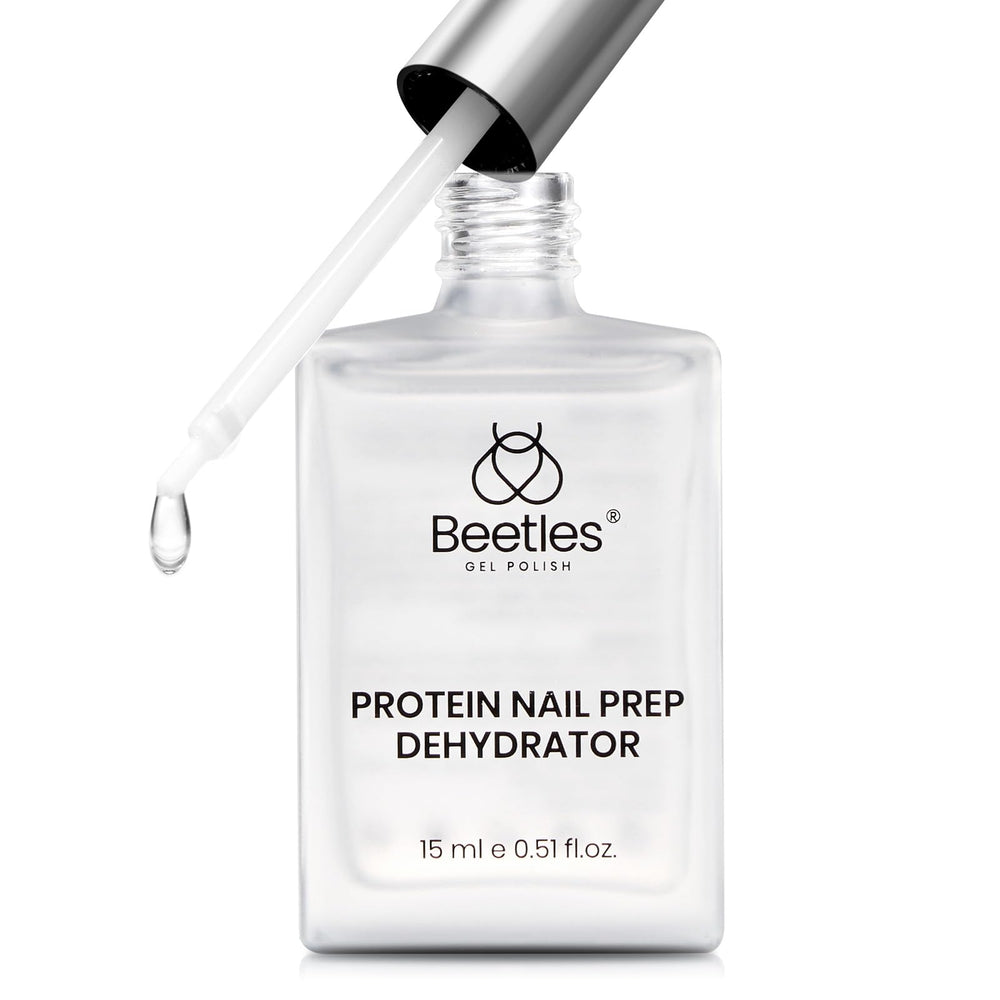 Beetles Deshidratante Uñas Proteína, empaque visible para profesional, favorece adherencia.