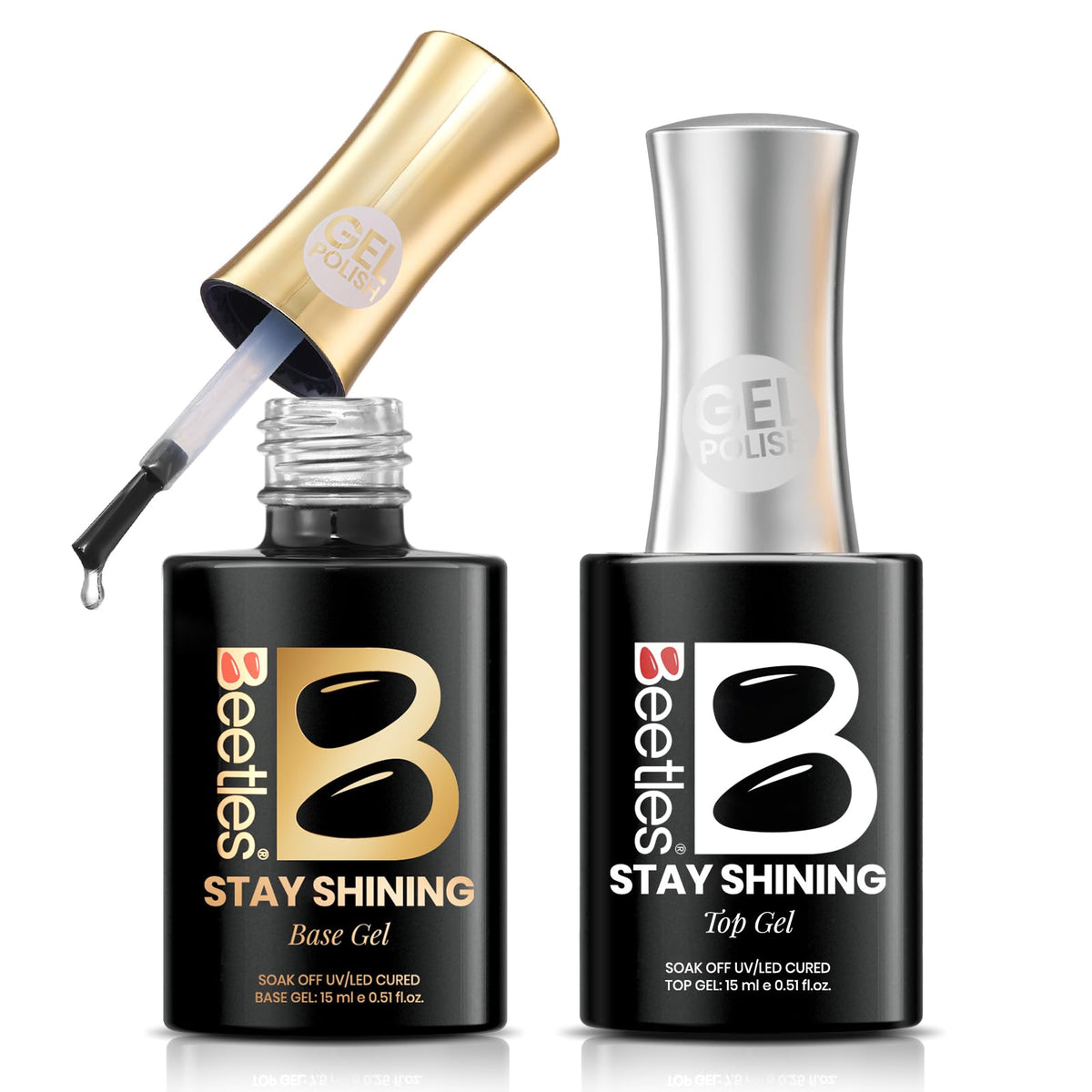 Beetles Esmalte Gel: base y top para un acabado duradero