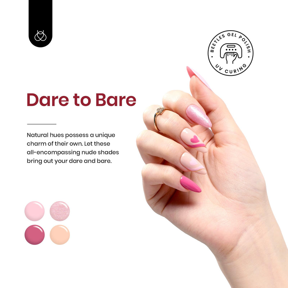 Beetles Esmalte Gel Blanco con brillo: acabado limpio para uñas pulidas.