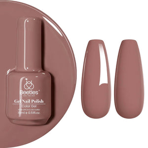 Beetles Esmalte de Gel Mauve, tono rosado polvo, cobertura cremosa para uñas elegantes.