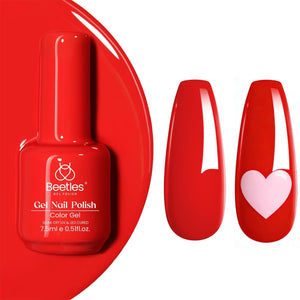 Beetles Esmalte Gel Rojo: botella 15 ml para manicura duradera