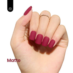 Beetles Gel Rojo Vino, aplicación suave para uñas lisas