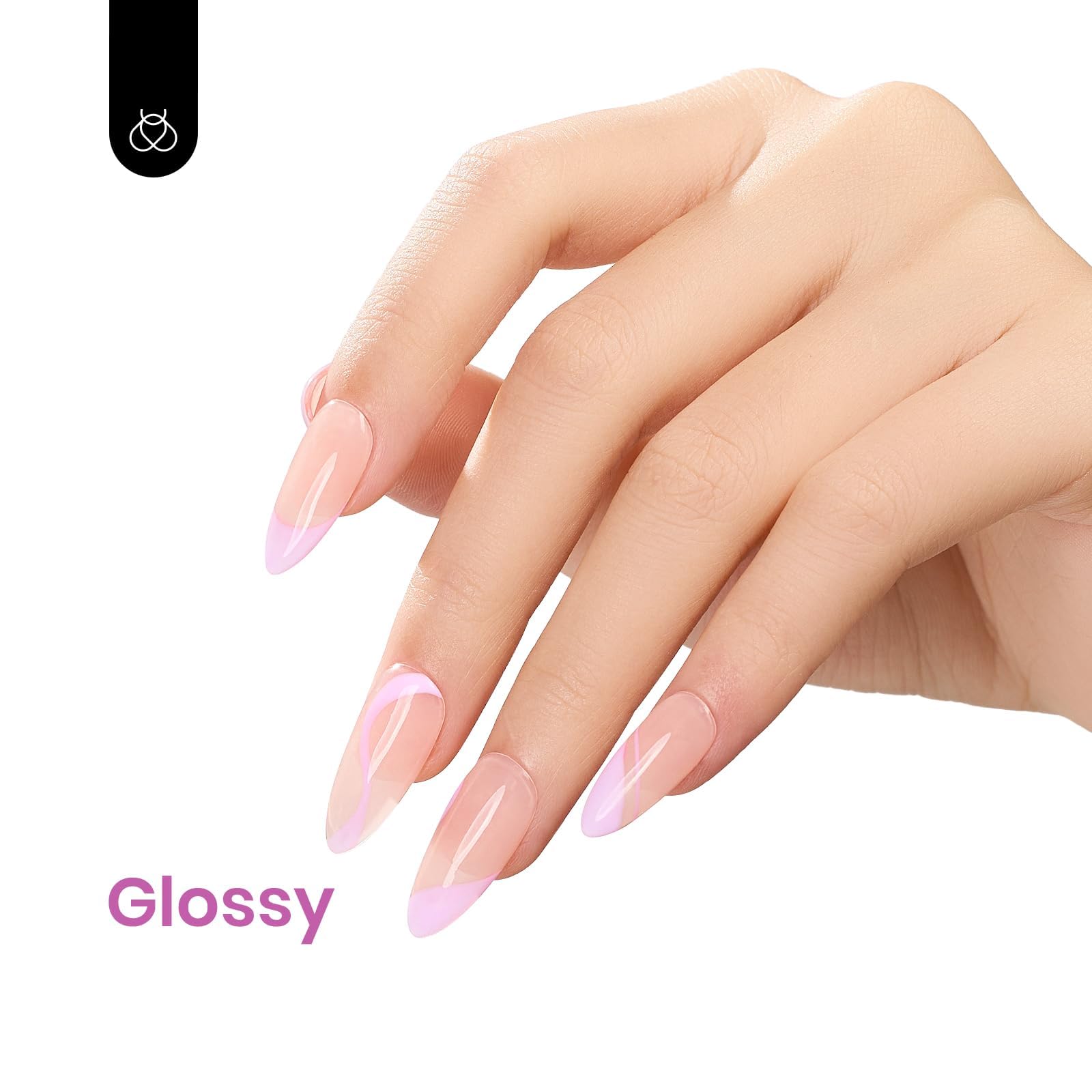 Beetles esmalte gel rosa aplicado con pincel, aplicación suave y uniforme