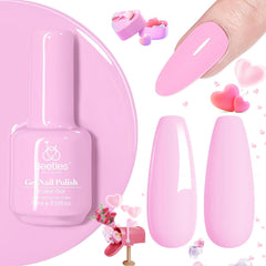 Beetles esmalte gel rosa Fairy Tale en botella, tono suave para uñas elegantes