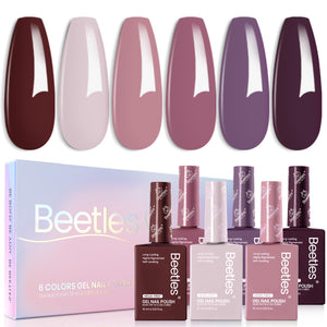 Beetles Esmalte gel sin HEMA Emotional Symphony, seis colores para uñas duraderas.