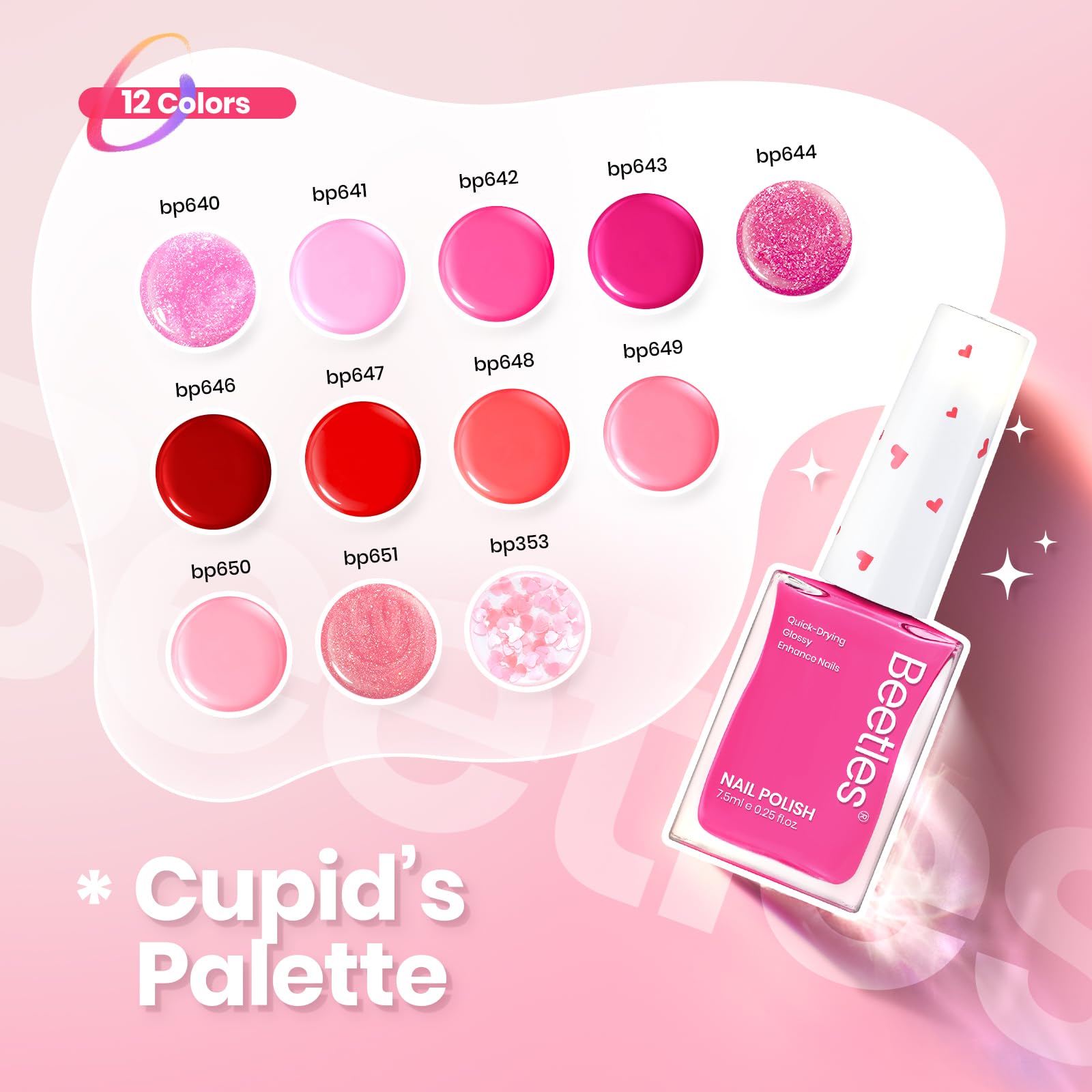 Beetles esmalte rosa secado rápido facilita una manicura de primavera en minutos.