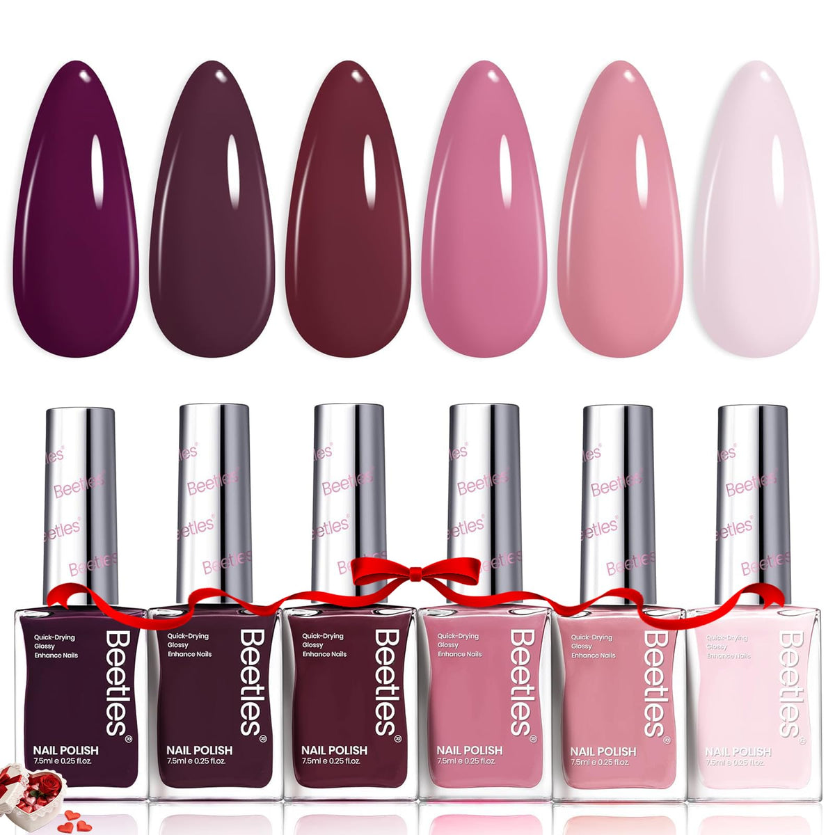 Beetles Esmalte Rosado Twilight Rose, tono principal para manicura romántica de primavera.