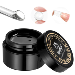 Beetles Gel Adhesivo para uñas sólido en envase 15g, fijación estable para uñas falsas.