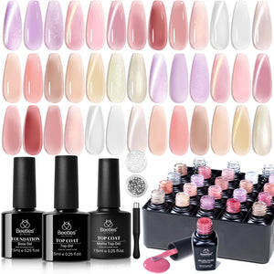Beetles set de gel ojo de gato muestra paleta de 20 colores para uñas elegantes