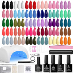 Beetles Gel Nail Kit con luz UV para secado rápido y acabado profesional en casa