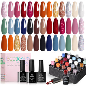 Beetles Gel Nail Polish Kit: conjunto de 23 piezas con colores vibrantes para uñas.