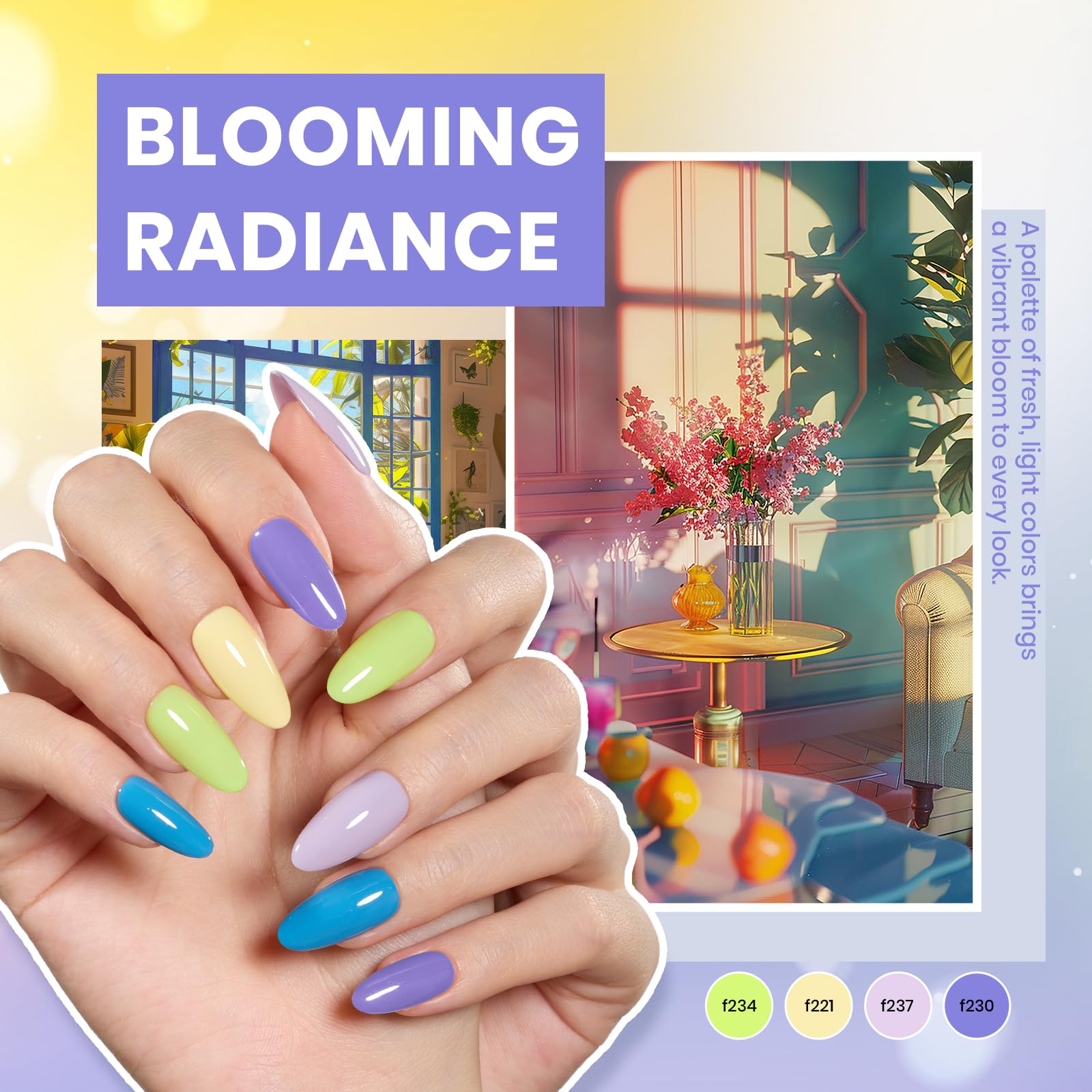 Beetles Gel Nail Polish Kit: botellas de color de 5 ml con acabado brillante.