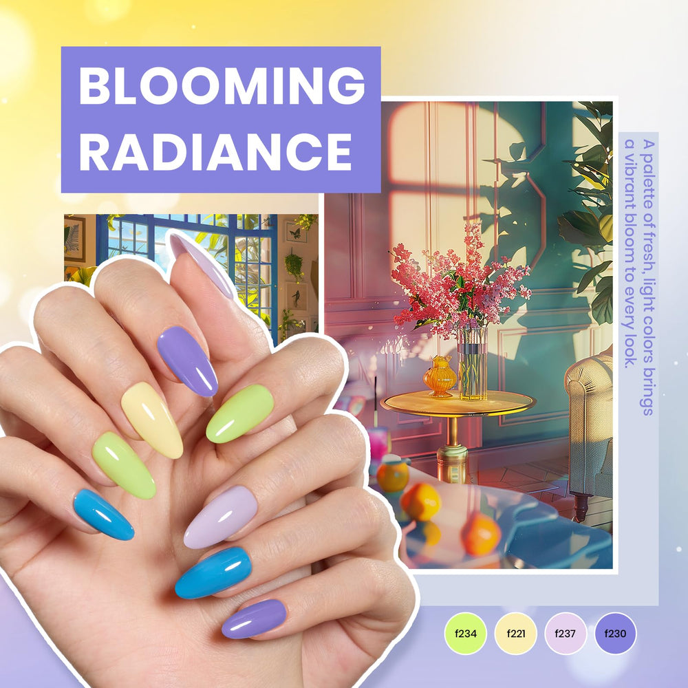Beetles Gel Nail Polish Kit: botellas de color de 5 ml con acabado brillante.