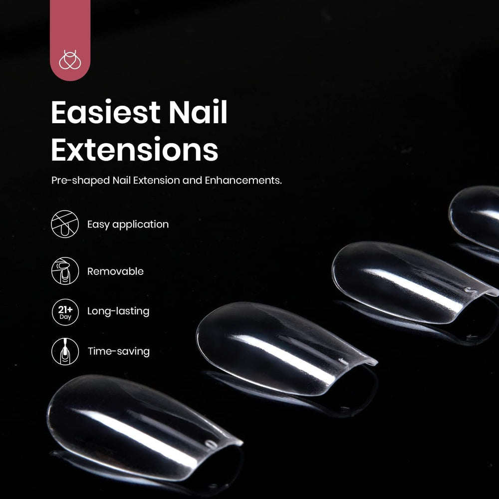 Beetles Gel Nail Tips, forma cuadrada preformados para ajuste cómodo.