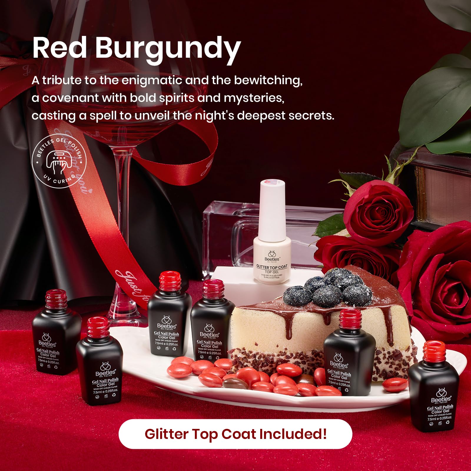 Beetles Gel con 10 ingredientes sin toxinas y olor suave durante la aplicación.