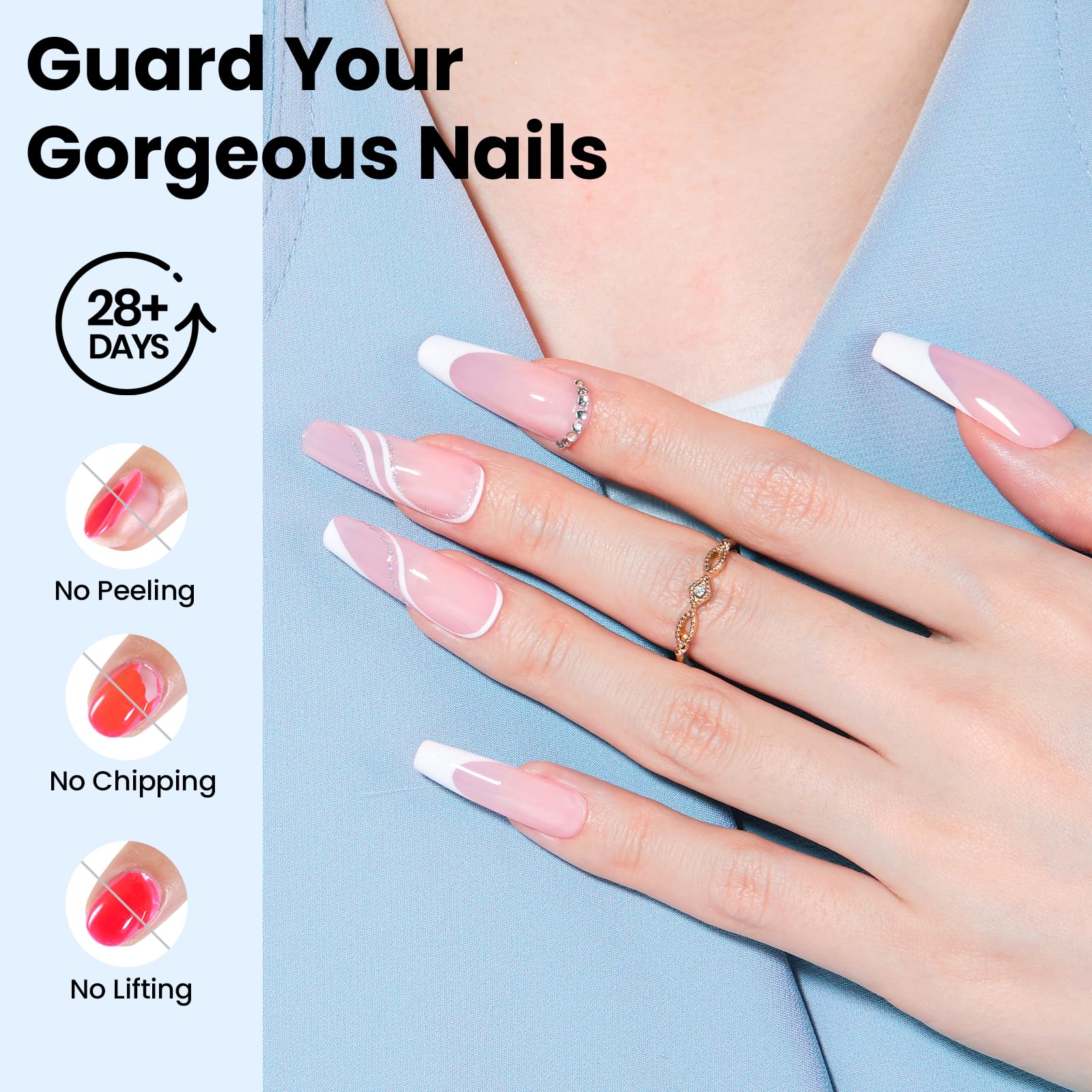 Beetles Gel Polish brillo ultra resistente protege la manicura