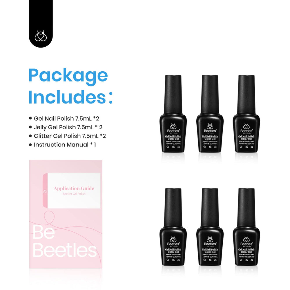 Beetles Gel Polish con capa base y superior para acabado profesional