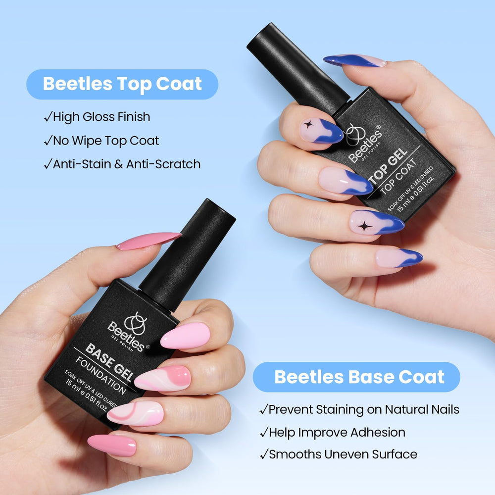 Beetles Gel Polish capa superior 15ml con brillo duradero