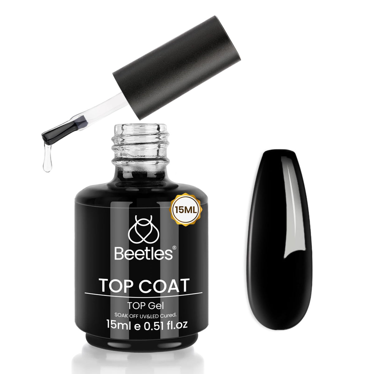 Beetles Gel Polish capa superior brillo espejo para uñas deslumbrantes