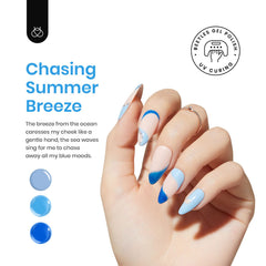 Beetles Gel Polish Azul con destellos plateados para brillo duradero