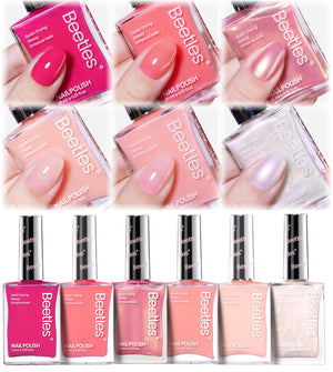 Beetles Heartbeat en rosa intenso, secado rápido para manicura express.