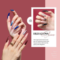 Beetles Gel Polish Kit paleta de colores Modern Muse en una vista amplia.