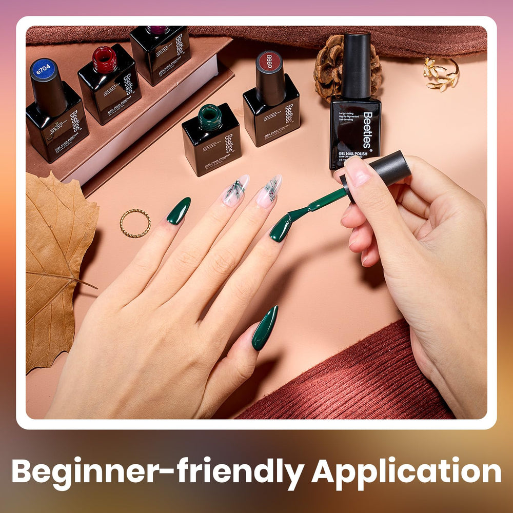 Beetles Gel Polish Twilight Verde Oscuro para estilo natural