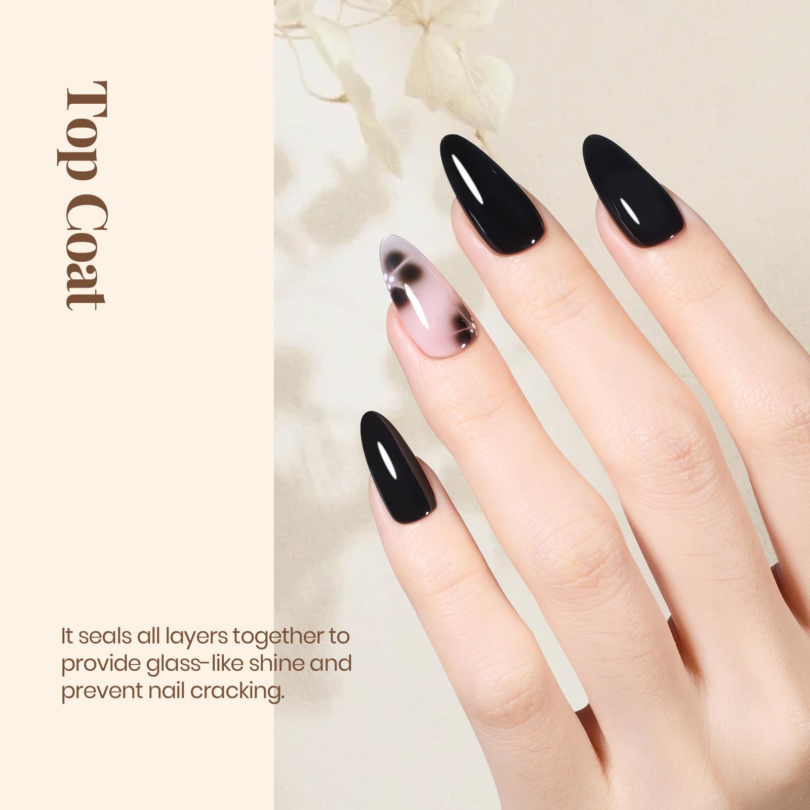 Beetles Gel Top Coat aplicación con pincel para cobertura uniforme