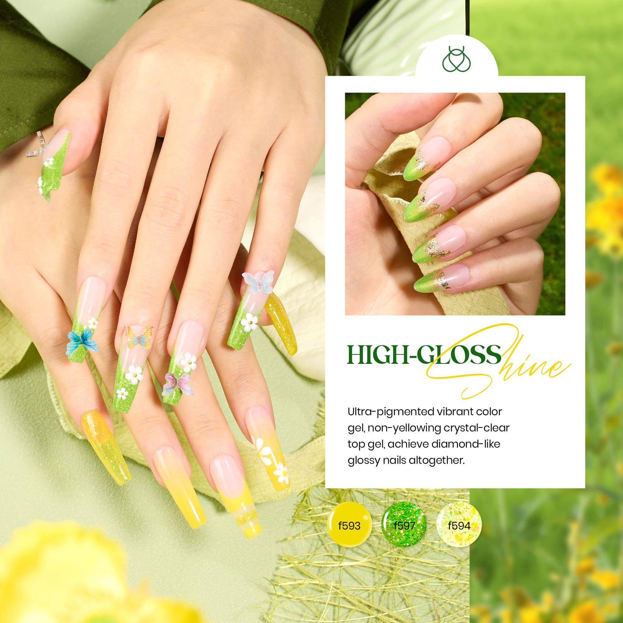 Beetles Gel Polish amarillo translúcido, acabado suave para estilos vibrantes.