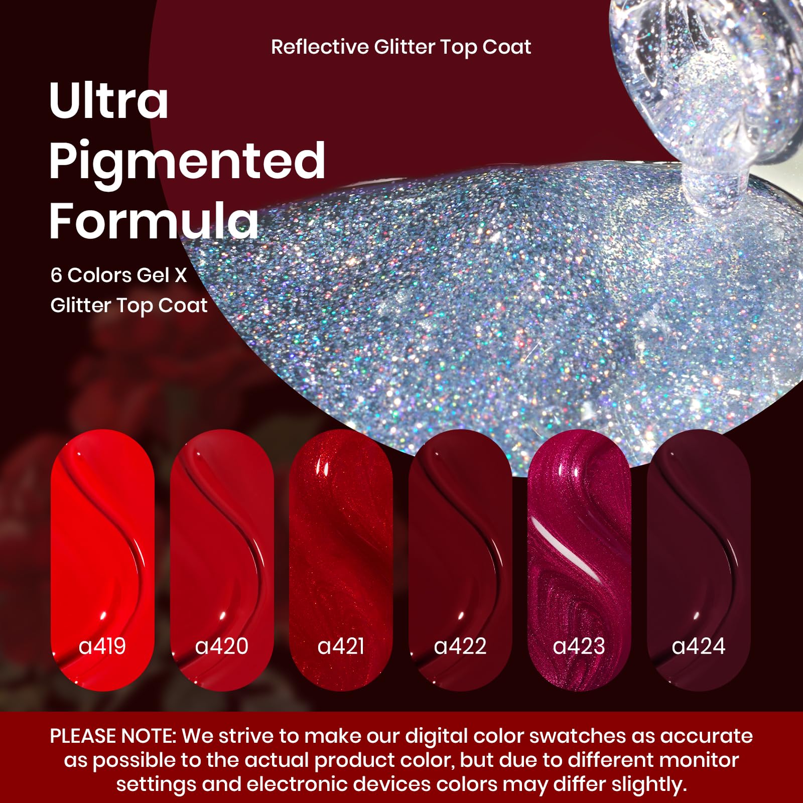 Beetles Gel Uñas Rojas: brillo intenso para un estilo nocturno.