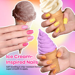 Beetles Gel UV Conjunto Helado Rosa, tono suave ideal para looks femeninos.