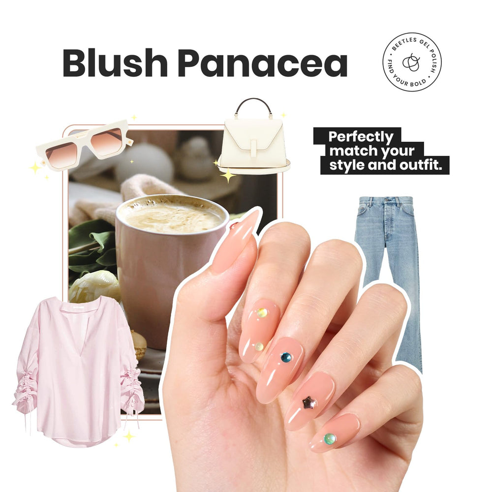 Beetles Jelly Nail Polish Set tono nude, cobertura suave para look natural.