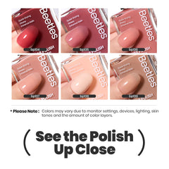 Beetles Jelly Nail Polish Set tono rosa, resultado elegante para diario.