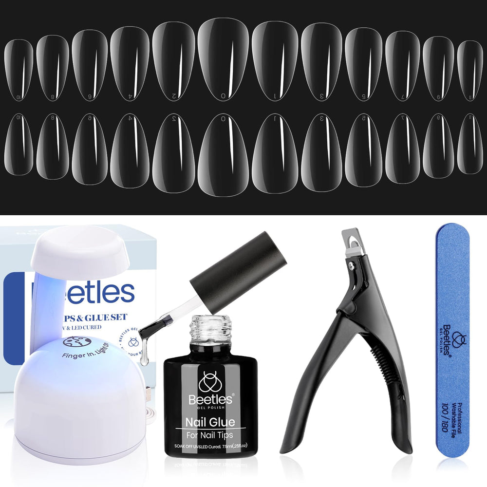 Beetles gel para uñas con lámpara UV para curar en casa.