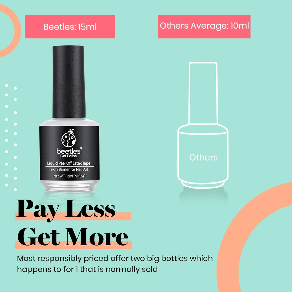 Beetles Latex: zonas libres de esmalte para bordes precisos