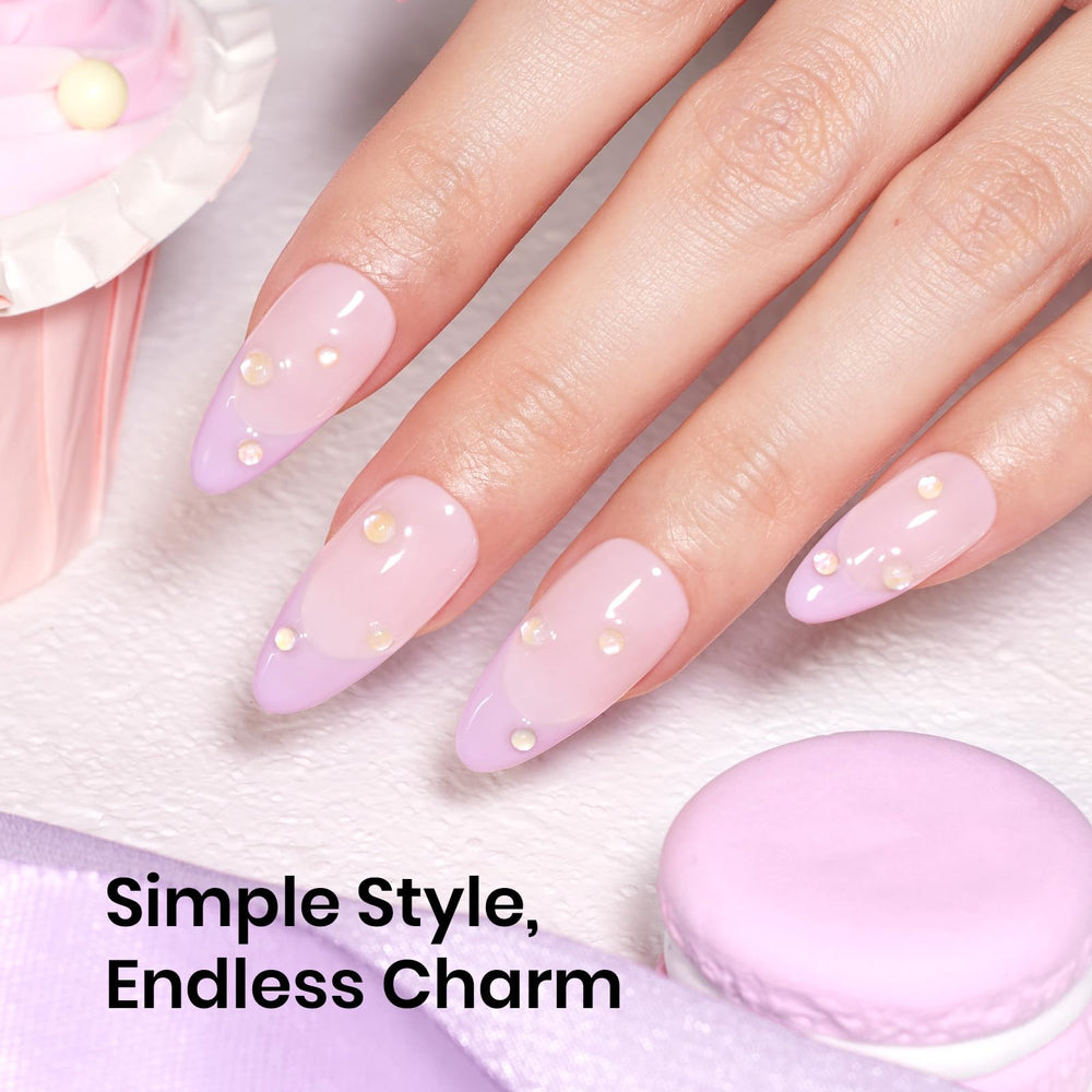 Muestra de color Beetles Lavanda púrpura gel esmalte para uñas lisas y brillantes