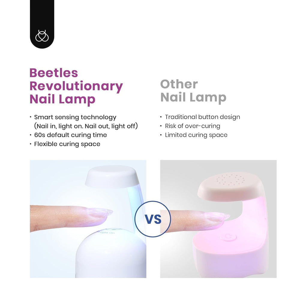 Beetles lima y corta uñas para dar forma sin esfuerzo.