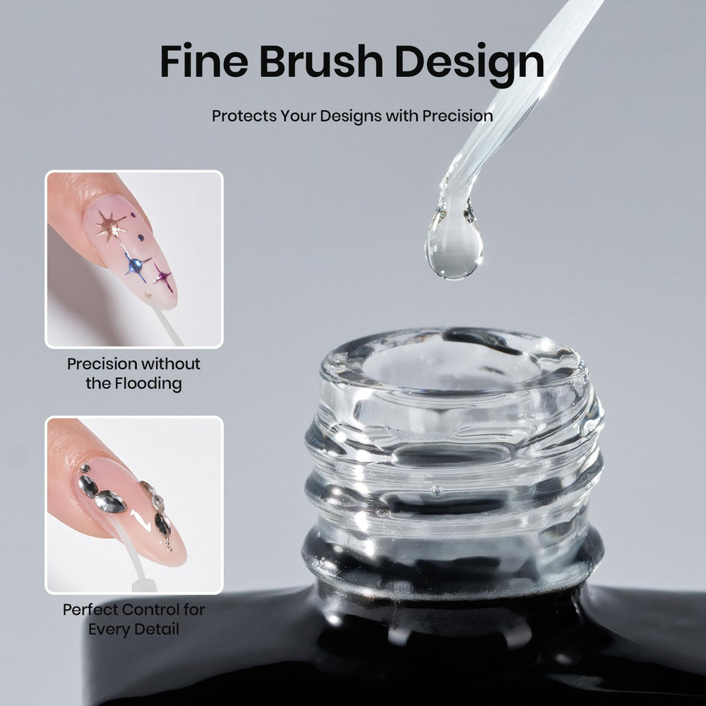 Beetles Liner Gel Top Coat aplicación versátil para arte de uñas profesional o aficionado