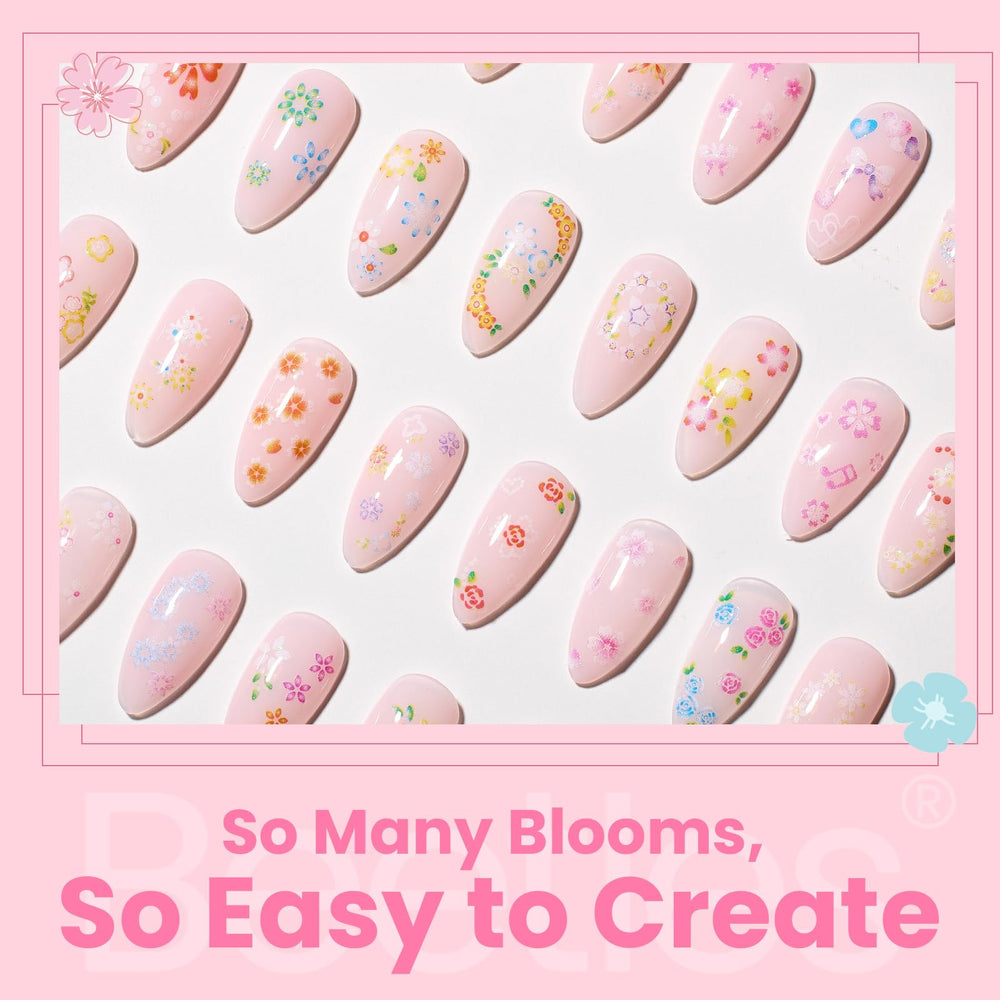 Beetles Nail Art Stickers corazones 3D para un acabado elegante
