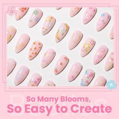 Beetles Nail Art Stickers corazones 3D para un acabado elegante