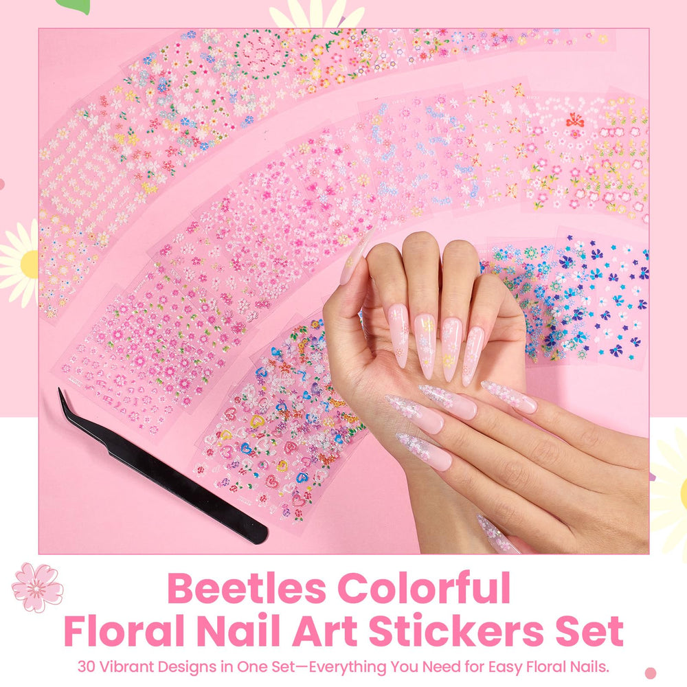 Beetles Nail Art Stickers patrones mixtos para uñas modernas