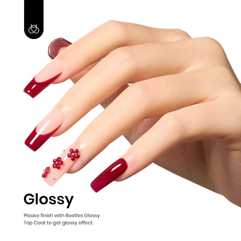 Beetles Esmalte en gel Oxblood Rojo color intenso para looks sofisticados