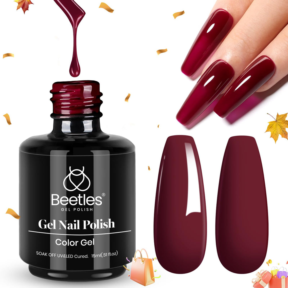 Beetles Esmalte en gel Oxblood Rojo regalo ideal para amantes del nail art