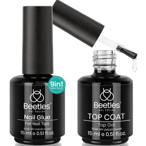 Beetles pegamento gel uñas 15ml, fijación suave para extensiones