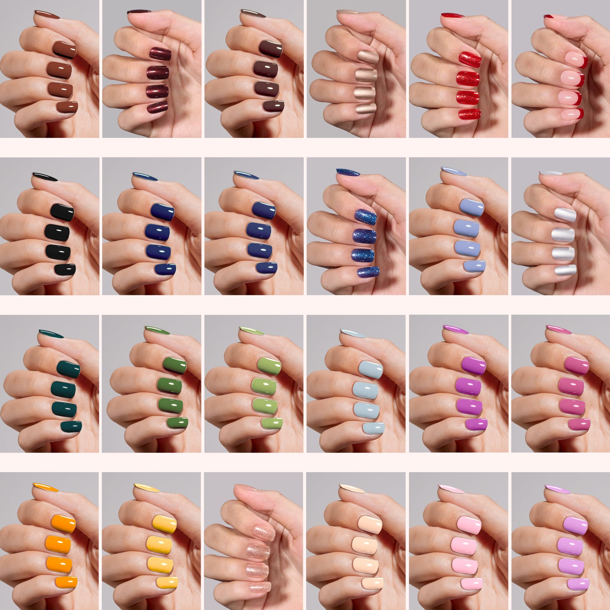 Uñas Beetles con forma cuadrada corta para aspecto natural