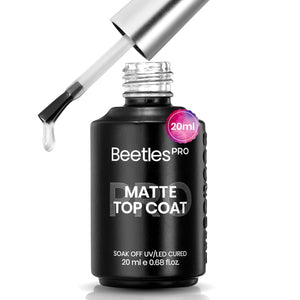 Beetles Pro: capa mate gel en botella para acabado profesional.