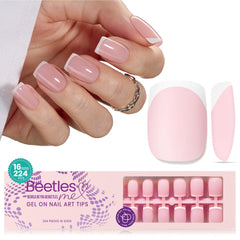 Beetles Punta Frances Corto Cuadrado – manicura rápida y duradera en casa